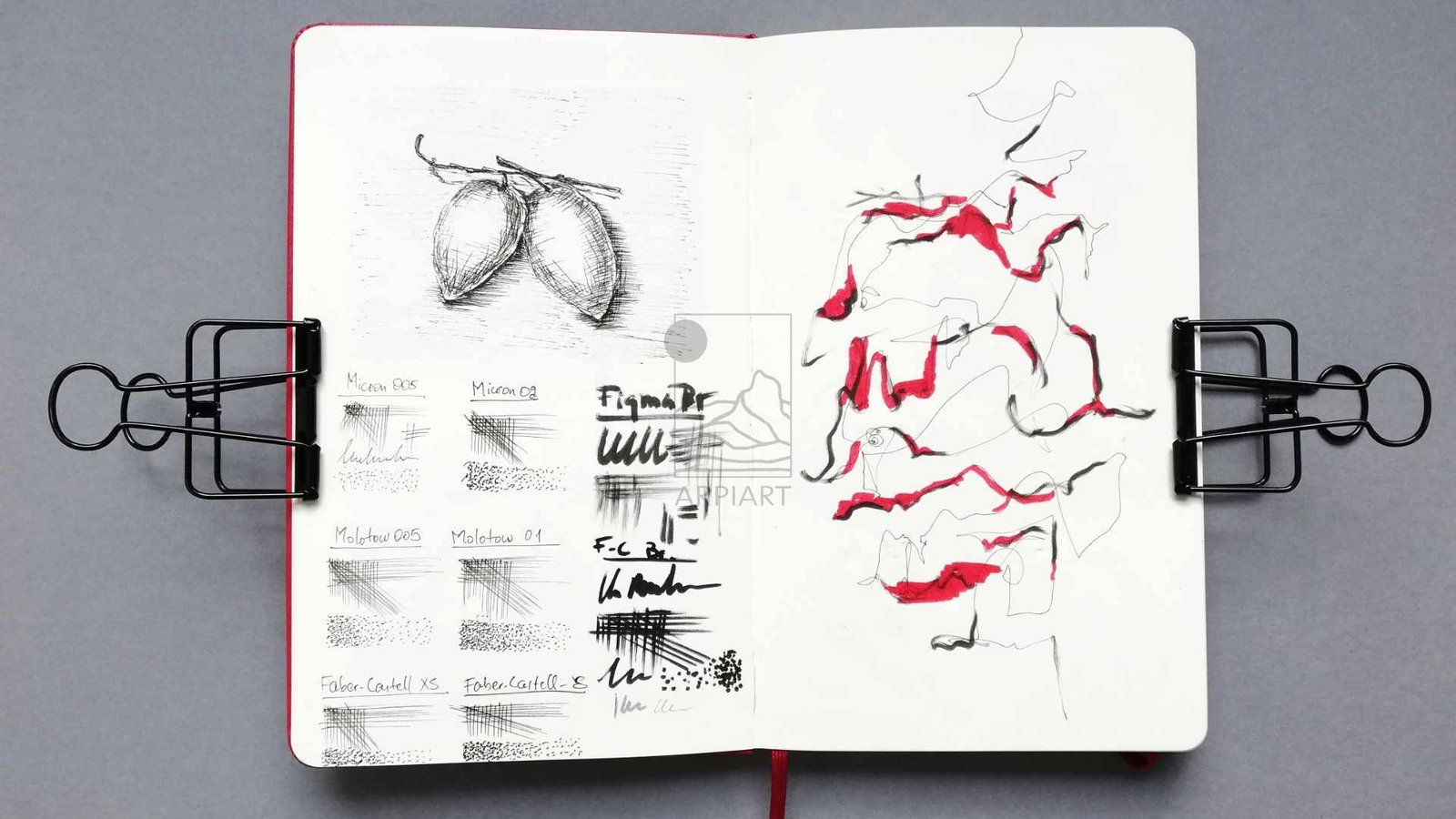 Abstract ink line drawing